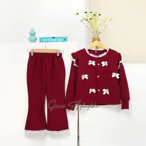 Setelan Cardigan Anak Perempuan Popy Cardigan Anak Perempuan Model Pita Usia 1-11 Tahun