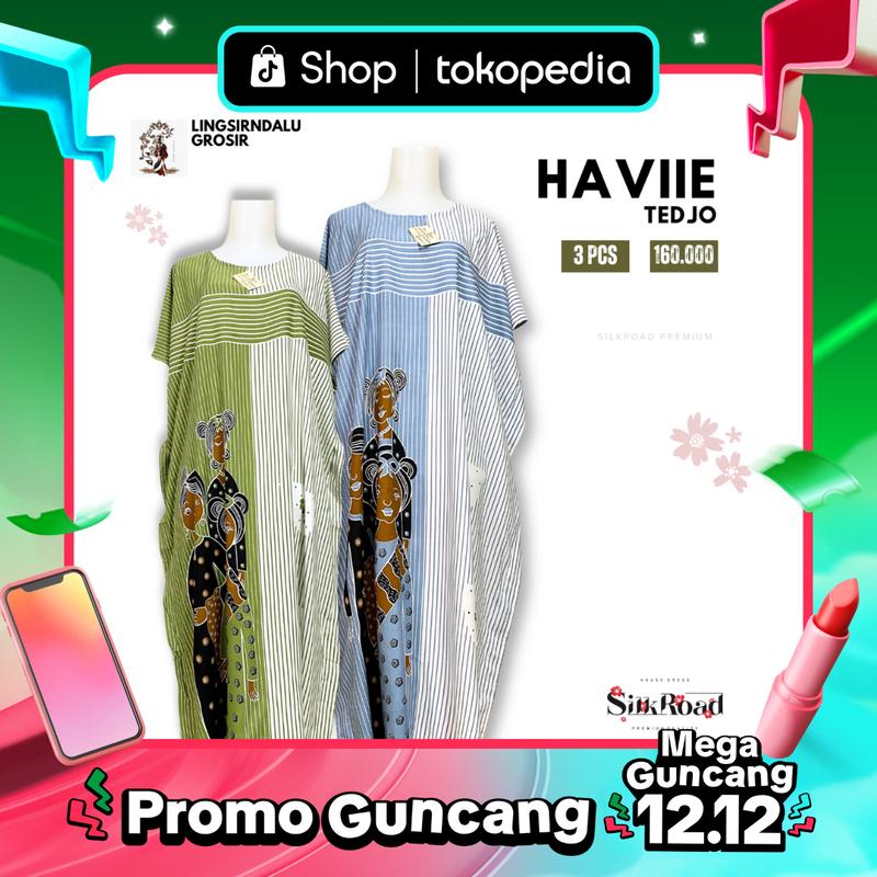 3 Pcs Daster Kelelawar Silkroad Havee Motif Tedjo LD 140 Bahan Rayon Super Tebal [lingsirndalu] 0