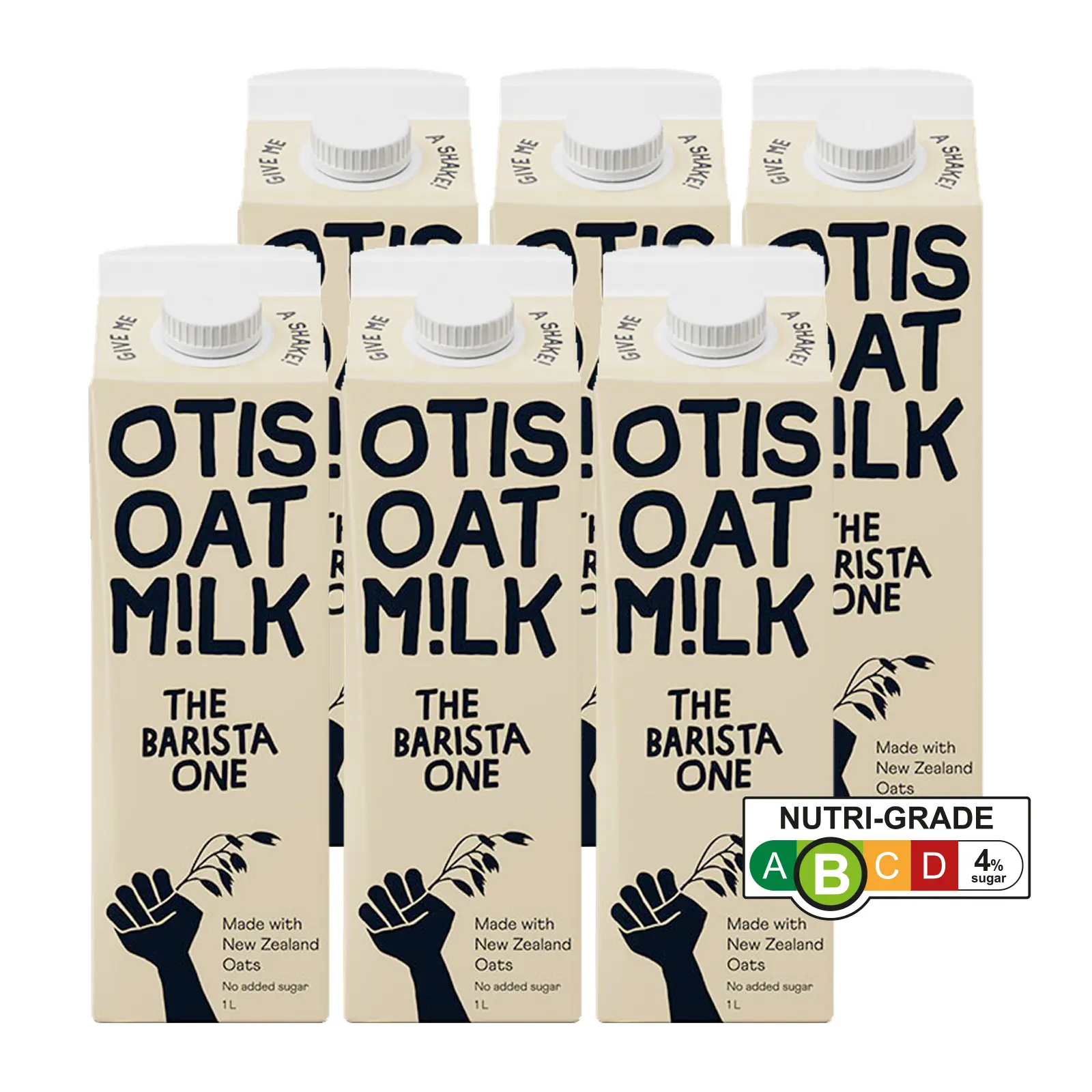 Otis Oat Milk - Barista, Carton of 6 x 1L, Free from Dairy, Soy, Nuts and Vegan Friendly. (Exp: 25 Mar 2025)