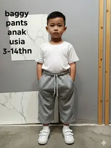 Celana anak bahan babyterry Celana Anak Panjang Usia 3-14 Tahun Desain Baggypant Nyaman Unisex
