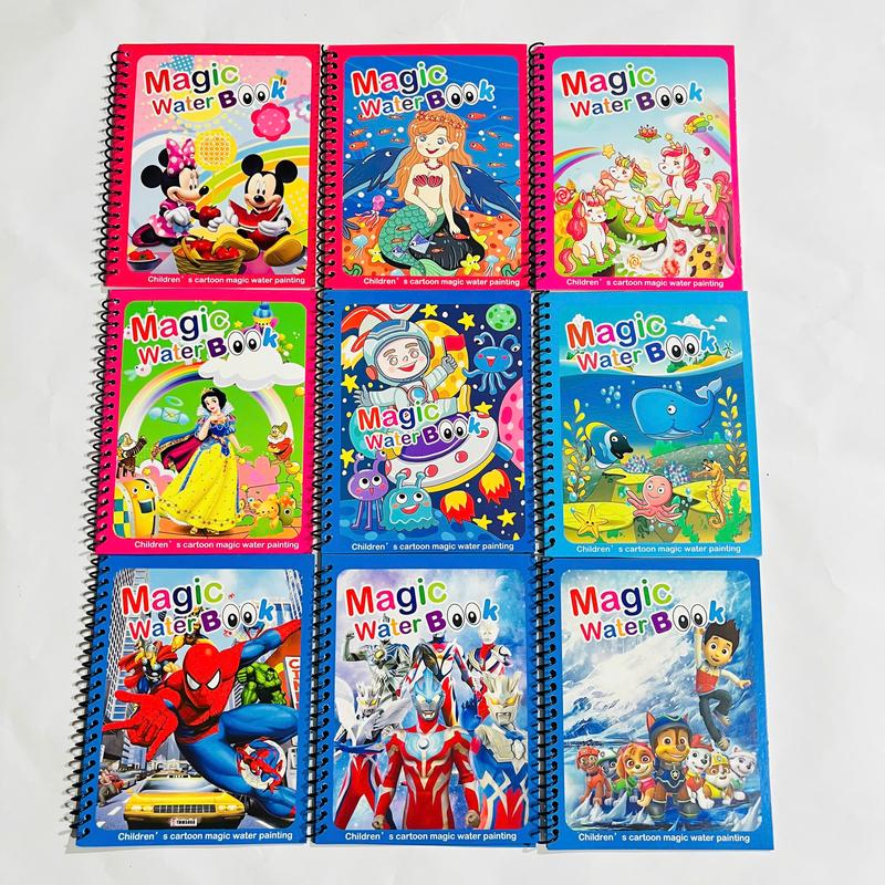 ( mới ) Combo 3 - 5 Cuốn sách tô màu tranh nước ma thuật cho bé