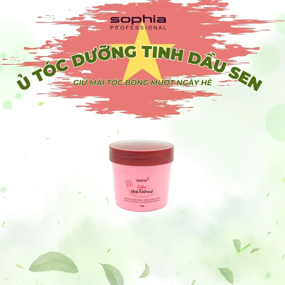 Kem Ủ tóc tinh dầu sen Sophia Professional Dưỡng Ẩm, Hỗ Trợ Phục Hồi Hư Tổn Và Giúp Tóc Chắc Khỏe 200g - KUS101