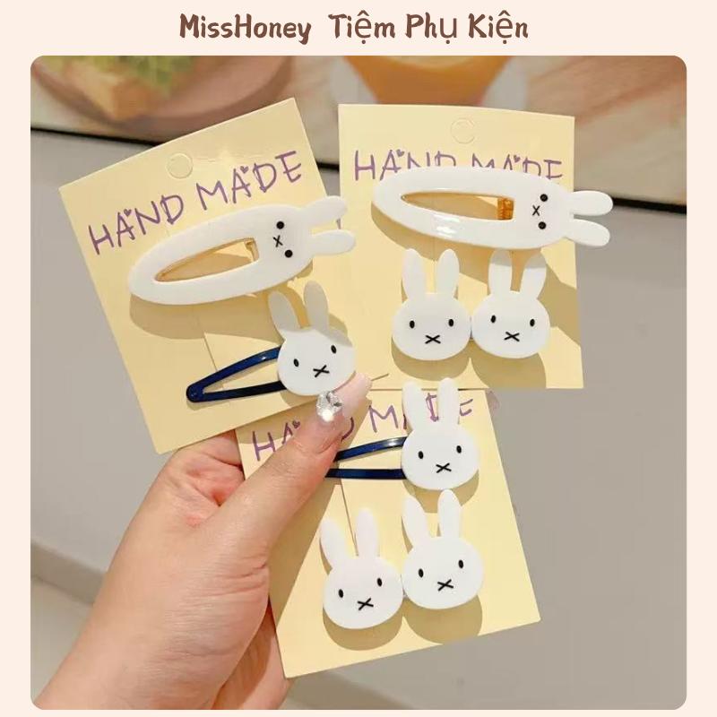  Kẹp Tóc Mái Hình Thỏ Miffy Đáng Yêu Dễ Cute Cho Bạn nữ Và Bé Gái 