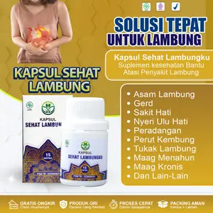 Kapsul Sehat Lambungku Bantu Memelihara Asam Lambung Gerd Maag 100% Asli Original Sudah BPOM & HALAL MUI Bisa Cod