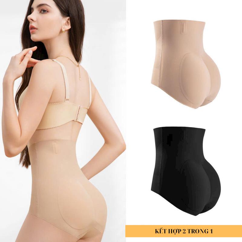  Quần độn mông cao cấp hỗ trợ gen bụng định hình eo  quần lót nữ nâng vòng 3 tự nhiên mút đệm 1cm nên fom căng tròn viền mỏng ôm body 