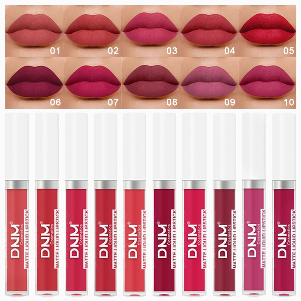 DNM Liquid Lipstick Matte 19 Colour Lipcream Lipstik Long Lasting Matte LA082