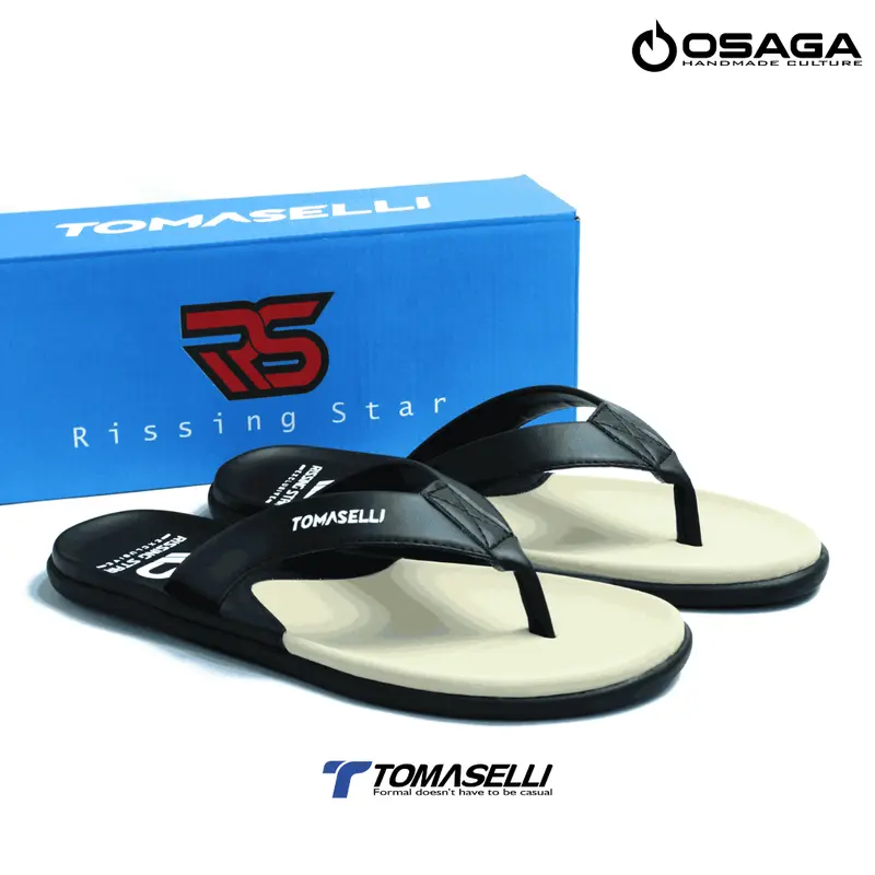 Sandal Jepit Pria Tomaselli RS New Original Distro Kasual Premium Cowok 0