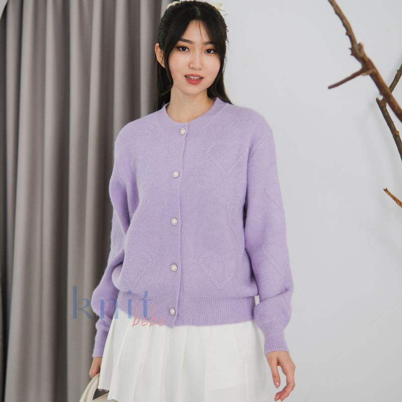 KNITBEBE - SOHEE Atasan Sweater Cardigan Rajut Motif Heart Knit Top 5