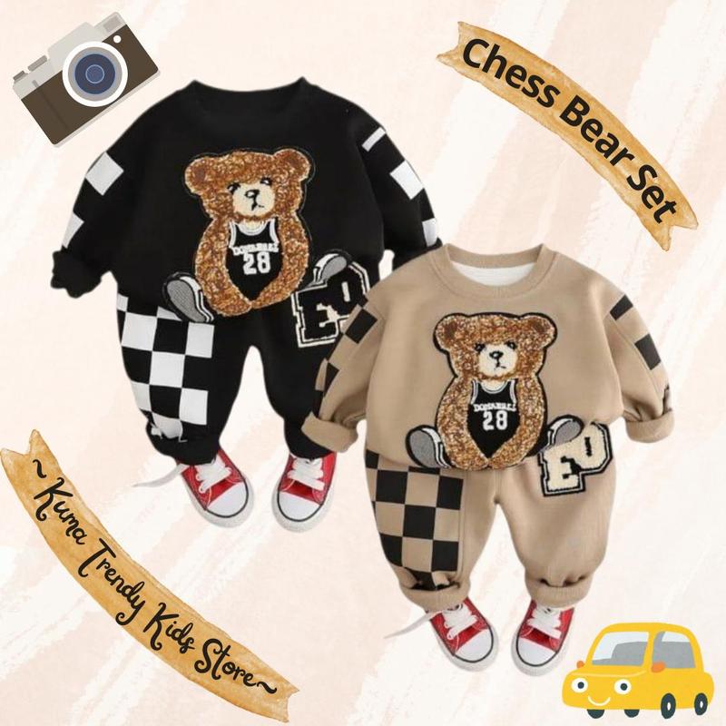 Product Introduction of Setelan Bear Chess Anak Laki-Laki ST Kids Usia 1-5 Tahun Terlaris - Perempuan 7