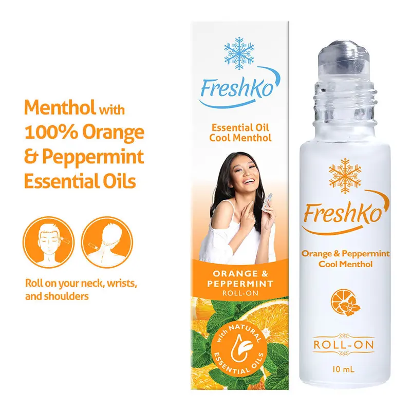 FreshKo Cool Menthol Essential Oil Cool Menthol [Metal Ball Roll-On] 10ml 6