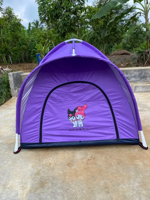 Tenda Mainan Anak Murah Karakter Kuromy And My Melody | Tenda Anak Warna Full Pink Karakter Koromy | Tenda Anak Warna Full Ungu Karakter Kuromy tendaanakgambarkuromi 2