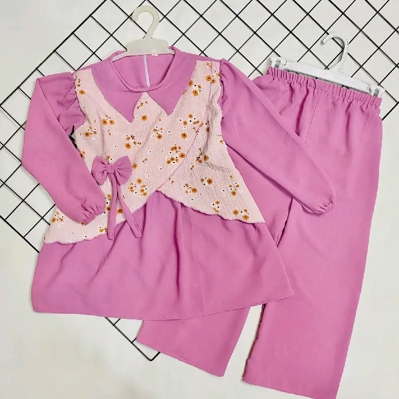SETELAN ANAK PEREMPUAN MODEL DIANDRA 2-12 TAHUN BAHAN CRINKLE KEKINIAN Cewek 1
