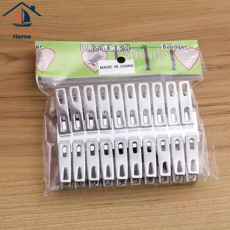20 Kẹp Quần Áo Bằng Thép Không Gỉ Đa Năng