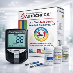 Alat Cek Gula Darah Asam Urat Kolesterol Autocheck 3 in 1 OOF