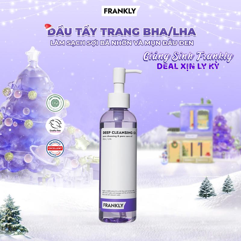   KOL  Dầu tẩy trang BHA LHA làm sạch sợi bã nhờn và mụn đầu đen Frankly Deep Cleansing Oil 200ml 