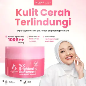 Alamin Skincare Meet Your Skin WX Brightening Sunscreen SPF30 Mencerahkan Kulit Melembabkan dengan Alpha Arbutin & Vitamin E BPOM Halal 15gr