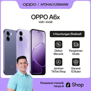 [AFDHAL APPROVED] OPPO A6x 4GB/64GB [6500 mAh Battery, Snapdragon 685, IP64 Water & Dust Resistance OPPO] - Official Store
