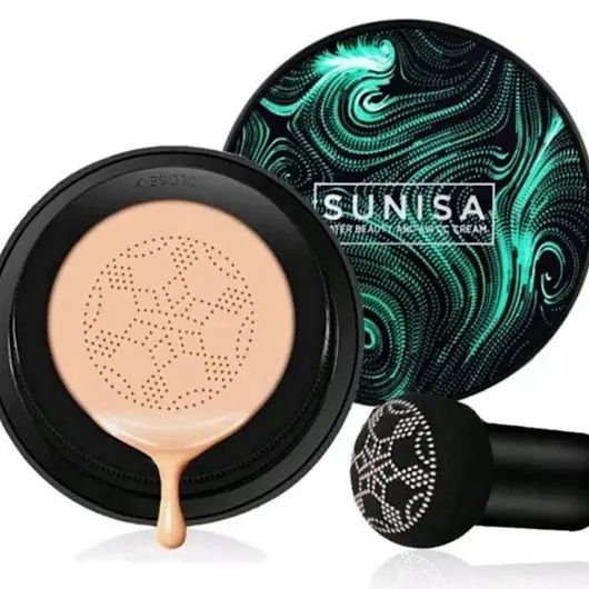 SUNISA HEAD MUSHROOM BB Cushion Waterproof untuk Menutupi Kulit - Foundation, bisa untuk Concealer Wajah 2