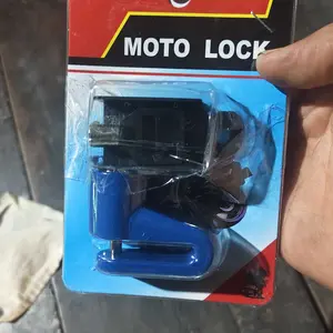 Kunci Gembok Cakram Motor Pengaman Disk Brake Safety Motorcycle Anti Pencurian dan Praktis ganda merah