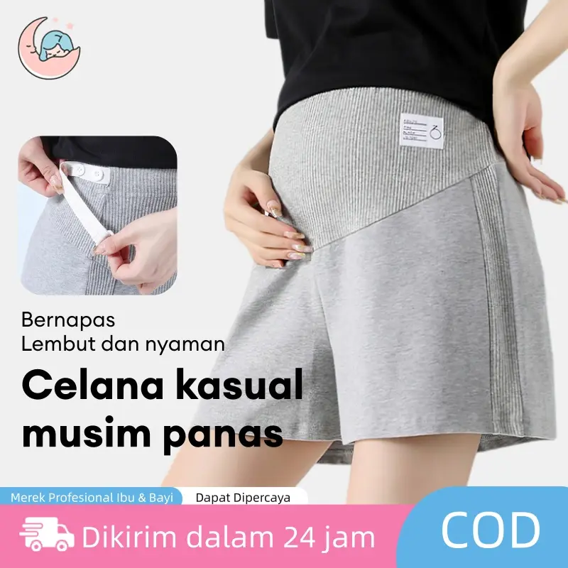 Celana Pendek Hamil Katun Ukuran Besar Celana Hamil Bentuk U Celana Tidur Celana Kasual Celana Pendek Hitam  Bernapas Dan Tipis Untuk Musim Panas c1196