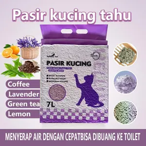 {video}COD Pasir Kucing Tofu Pasir Gumpal Kucing - Odor Control Multicolor untuk Anjing dan Kucing