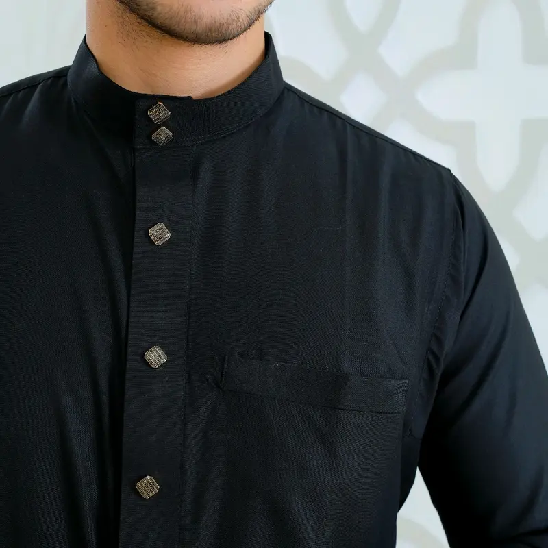 Gamis Saudi Slimfit Pria Dewasa Non Manset  Katun Toyobo lengan Panjang 1