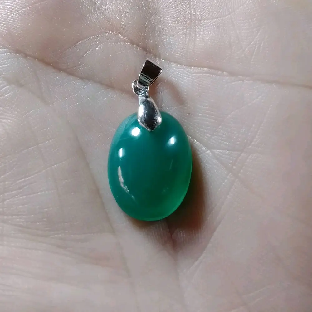 Liontin Bandul Bacan China Hijau DM 15×20