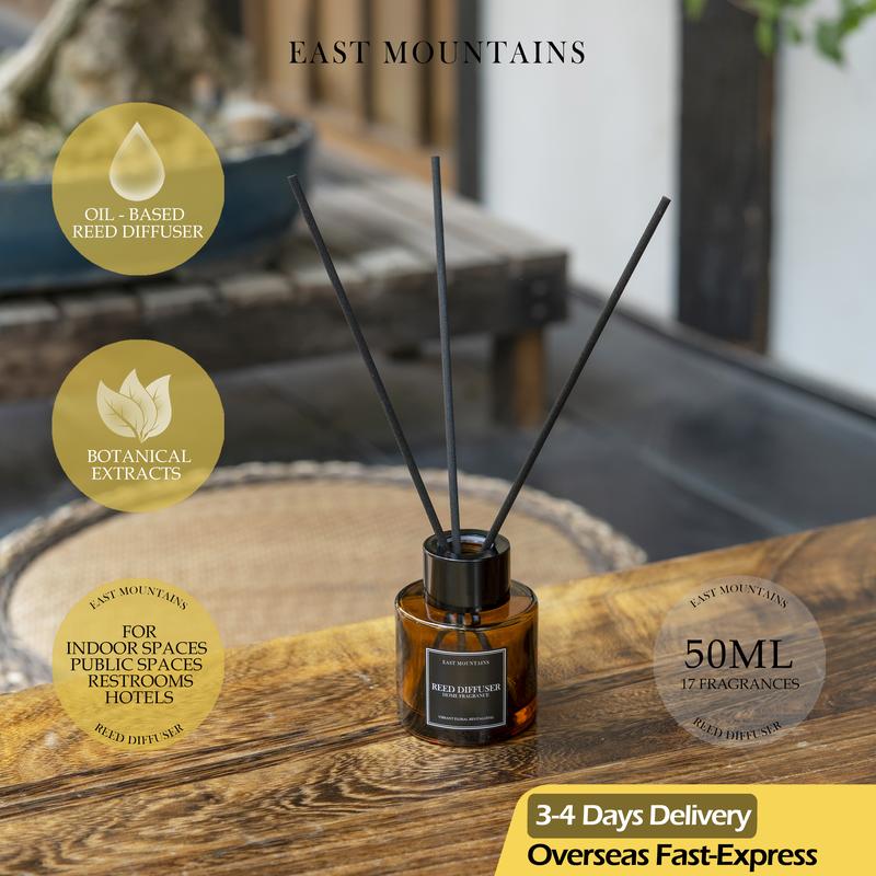 EM Essential Oil Reed Diffuser (Black) | 50ml | Oil-Based |Home Aroma ...