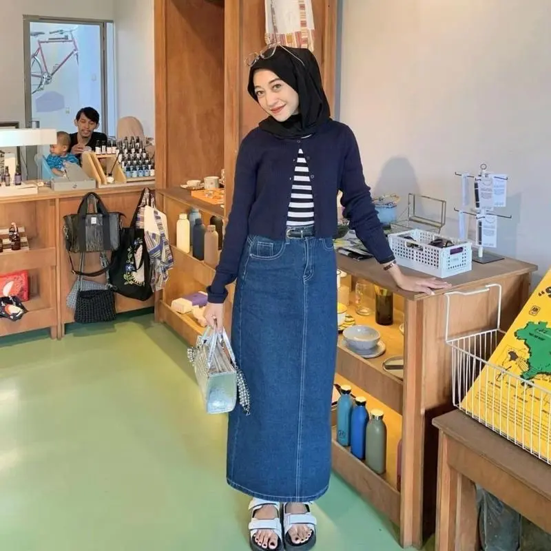 ￼Highwaist Rok Jeans - Rok Denim - Rok Jeans Skirt Theana 4