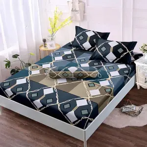Sprei 120x200 Satu Set Sarban & Tali Guling Bahan Katun Jepang Premium Ori Halus Adem Tidak Luntur Ukuran 160 180 Sudut Karet Anti Geser