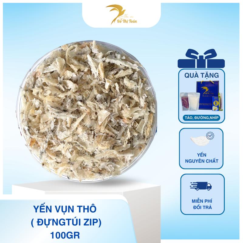 [KHO DTT] Yến vụn thô ít lông nở, dinh dưỡng ( Đựng túi nhíp)- Kèm Nhíp, Táo Đỏ, Đường Phèn - Yến Sào Đỗ Thị Toán