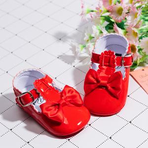 เด็กทารกหญิง รองเท้าแมรี่เจน รองเท้าส้นเตี้ย สไตล์แมรี่เจน พื้นนุ่ม ดีไซน์กุทัณฑ์ ชุดแต่งงาน สไตล์เจ้าหญิง เหมาะสำหรับทารกแรกเกิด รองเท้ากีฬาน้ำหนักเบา