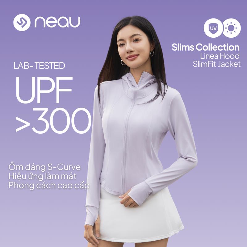 NEAU Slims Linea Hood Áo Chống Nắng Tia UV >99% Dáng Ngắn Ôm Body Khóa Kéo 2 Chiều Logo Phản Quang SF501