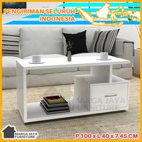 Gambar Coffee Table / Lemari TV buffet drawer Meja Tamu serba guna Oak Putih - CT 01, kardus dari Toko Marga Jaya Furniture_NEW Kota Administrasi Jakarta Timur 4 Tokopedia