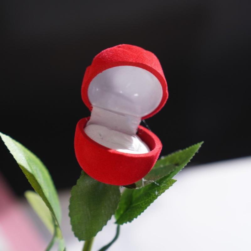 Product Introduction of กล่องแหวช่อกุหลาบโรแมนติก, กล่องแสดงบรรจุภัณฑ์ดอกกุหลาบสีแดง, กล่องของขวัญวันวาเลนไทน์หมั้นงานแต่งงาน, กล่องเปล่า, 1 ชิ้น, ของขวัญวันวาเลนไทน์ 17