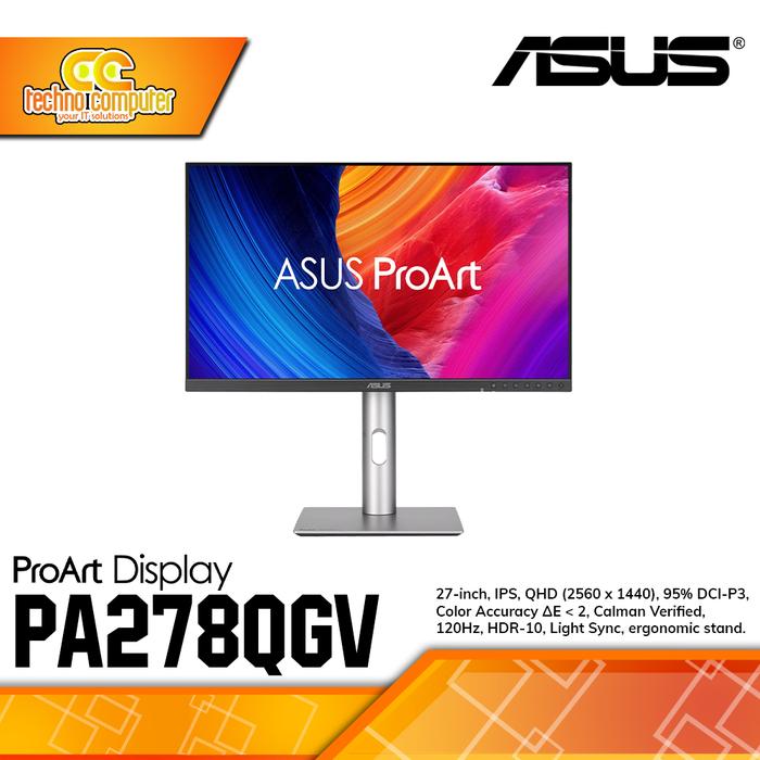 Gambar MONITOR ASUS ProArt PA278QV Gen2 (PA278QGV) Professional Monitor - 27inch, QHD (2560 x 1440), IPS, 100% sRGB dari Techno Computer Bali Kota Denpasar Tokopedia