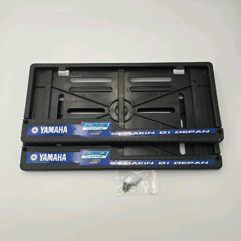 Dudukan Plat Nomor-Cover Plat Nomor Karbon Hitam Tulisan Yamaha Semakin Di Depan Universal Motorcycle 4