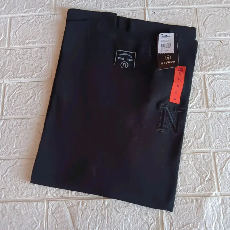 kaos NvD lengan pendek logo bordir bahan katun combed24s 7