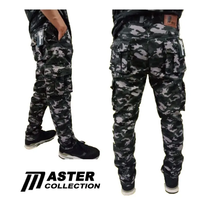 celana cargo panjang pria dewasa motif army bahan tebal Loreng 2