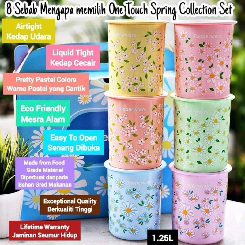 Tupperware One Touch Spring Collection Set - TikTok Shop Malaysia