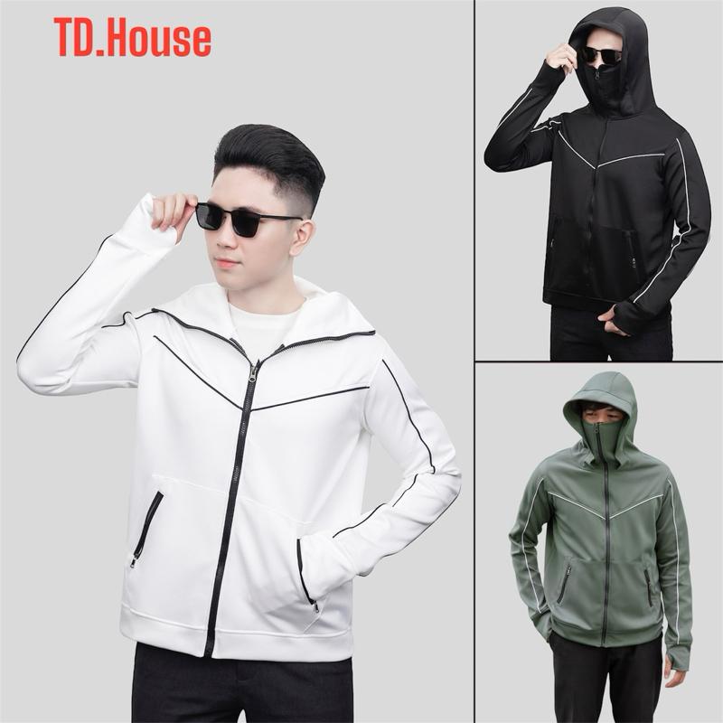 Áo khoác chống nắng nam nữ có nón kín mặt,tay xỏ ngón,vải thun lạnh dày dặn cao cấp