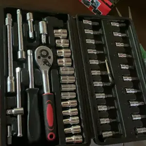 Set Kunci Sok Kunci Shock 46 pcs Mobil Motor Lengkap Socket Tool Kit Pas Ring L Motor Mobil