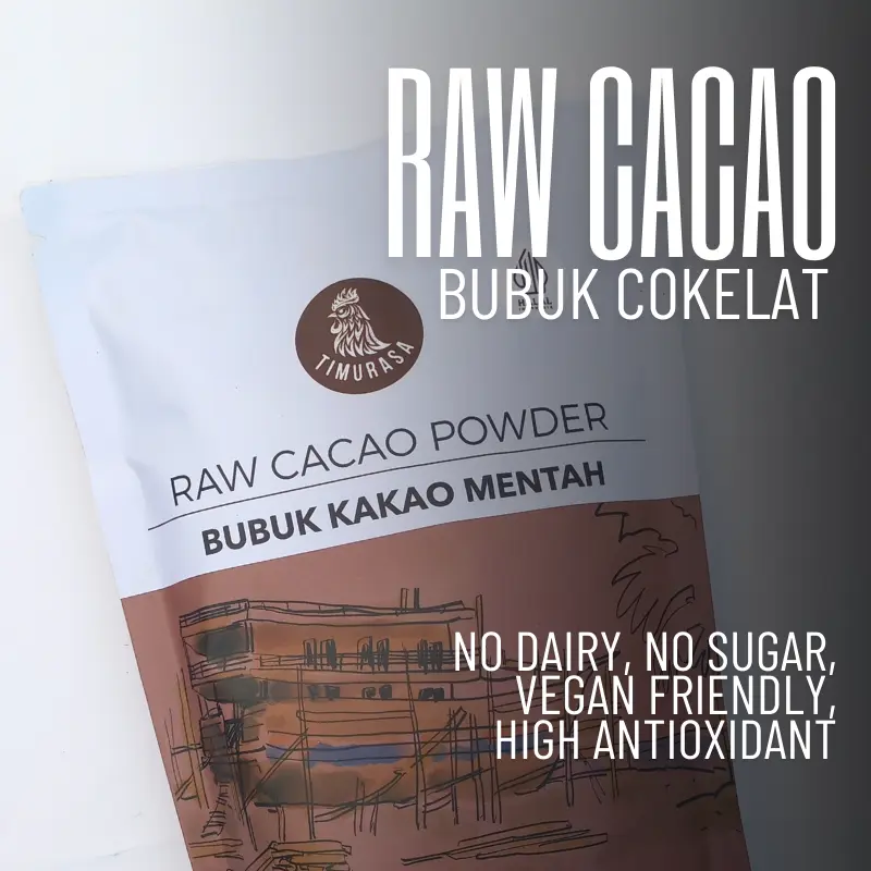 Bubuk Cokelat Timurasa Raw Cacao Powder 500g: Asli Kakao Tanpa Gula dan Susu, Pilihan Chocolate Sehat