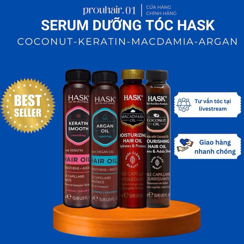   PROUHAIR  DẦU DƯỠNG THÂN TÓC BÓNG MƯỢT-PHỤC HỒI HASK HAIR 18ml Nữ Dưỡng Tóc 