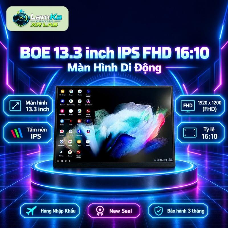 Màn Hình Di Động BOE 13.3 inch - 16:10 - Full HD - 60HZ - Cảm Ứng - Màn Nhám