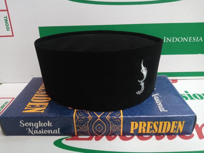 PECI SONGKOK KOPIAH HITAM LOGO KUJANG SILVER BERKUALITAS BISA BAYAR DITEMPAT READY STOCK Muslim Dewasa Bordir 3
