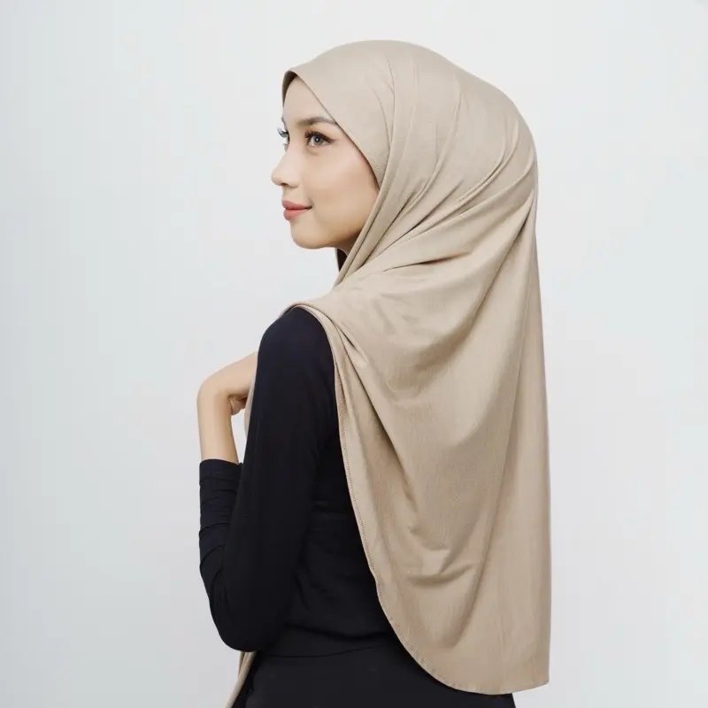 SHEEKA - PASHMINA RAYON DAISY OVAL AIRFLOW Muslim Jilbab Panjang