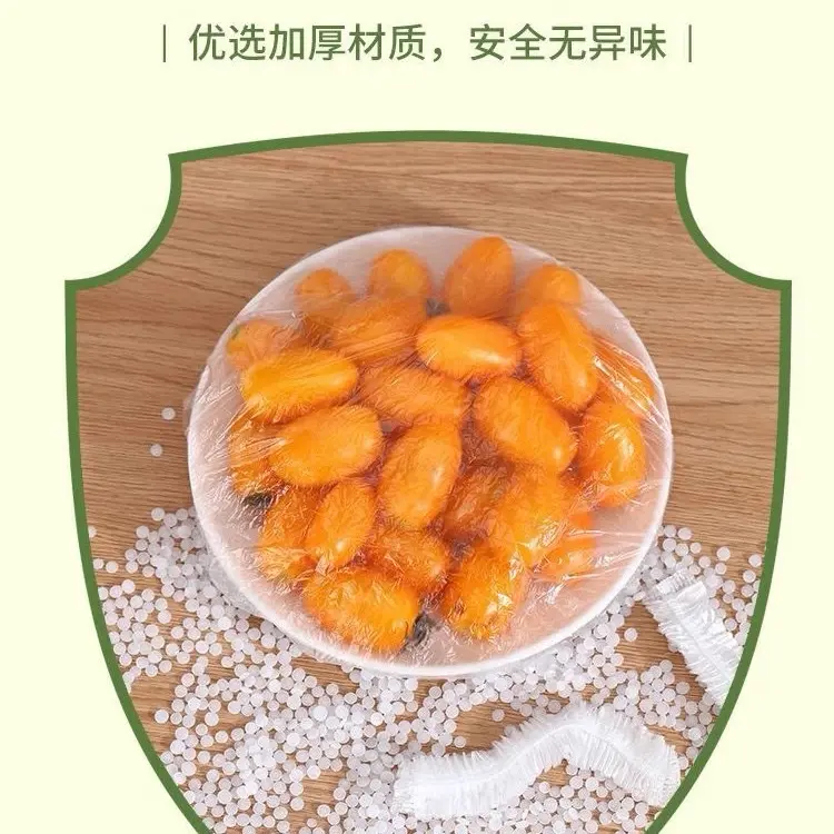 ￼Disposable Food Plastic Elastic Cover For Bowl Plate Containers Dish Covers Storage   Lid Transparent Sheet Fresh PE
