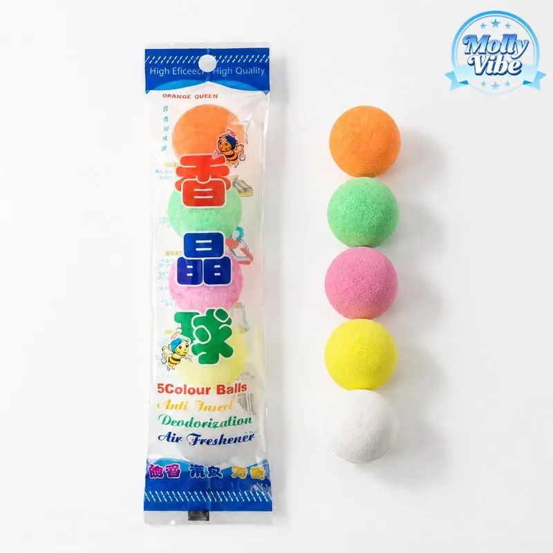 Bola Wangi Pengharum Toilet Isi 5 72g Warna-Warni Kamar Mandi Anti Bau Apek Tahan Lama Segar