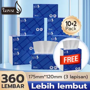 【GLISSE】12 Pcs Tisu ukuran kecil 360 helai 3 ply harga promo murah gratis ongkir bisa cod tisu murah promo tissue murah facial tissue 【GLISSE】12 Pcs Tisu ukuran kecil 360 helai 3 ply harga promo murah gratis ongkir bisa cod tisu murah promo tissue murah facial tissue